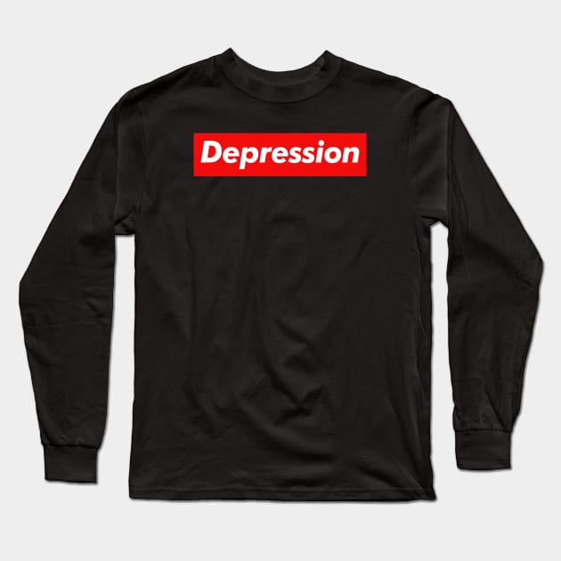 Depression Long Sleeve T-Shirt by monkeyflip